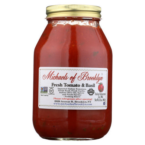 Michaels Of Brooklyn, Sauce Tomato Basil, Case of 6 X 32 Oz Michaels Of Brooklyn