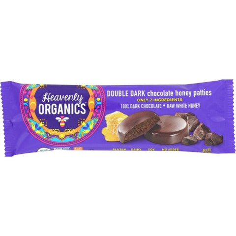 Heavenly Organics, Hny Patty Db Dk Ch Org 3P, Case of 16 X 1.16 Oz Heavenly Organics
