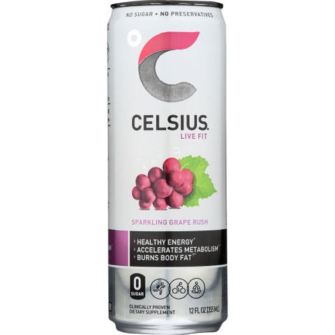 Celsius, Enrgy Drnk Sprkl Grape Rs, Case of 12 X 12 Oz Celsius