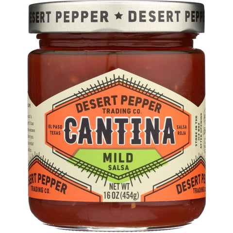 Desert Pepper, Salsa Cantina Mild Red, Case of 6 X 16 Oz Desert Pepper