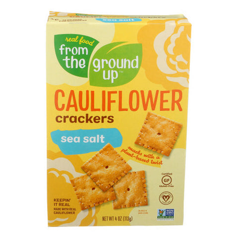 From The Ground Up, Cauliflower Crackers Original, 4 Oz(Case Of 6) From The Ground Up