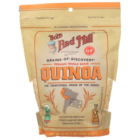 Bobs Red Mill, Organic Quinoa White, 26 Oz(Case Of 4) Bobs Red Mill