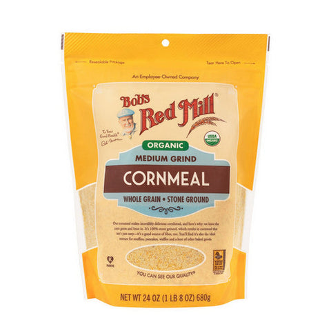 Bobs Red Mill, Orgainc Medium Grind Corn Meal, 24 Oz(Case Of 4) Bobs Red Mill