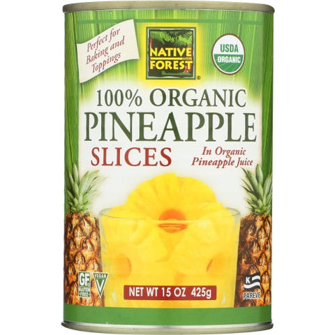 Native Forest, Pineapple Sliced, 15 Oz(Case Of 6) Native Forest