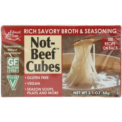 Edward And Sons, Bouillon Cube Gf Not Beef, 3.1 Oz(Case Of 12) Edward And Sons