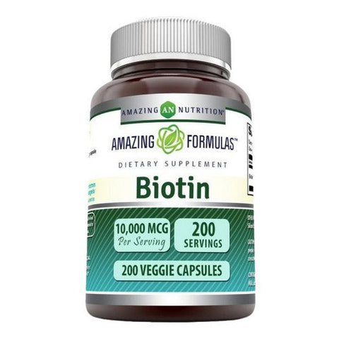Amazing Nutrition, Amazing Formulas Biotin, 10,000 Mcg, 200 Caps Amazing Nutrition