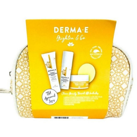 Derma e, Brighten & Go Clean Beauty Travel Kit, 1 Each Derma e