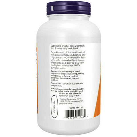 Now Foods, Pumpkin Seed Oil, 1000 Mg, 200 Softgels Now Foods