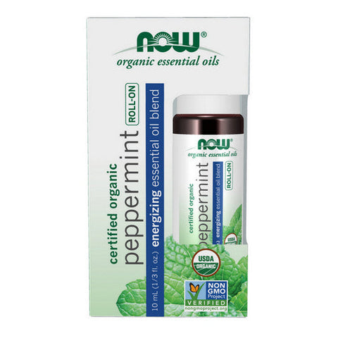 Now Foods, Organic Roll-On Peppermint Essential Oil Blend, 10 Ml Now Foods