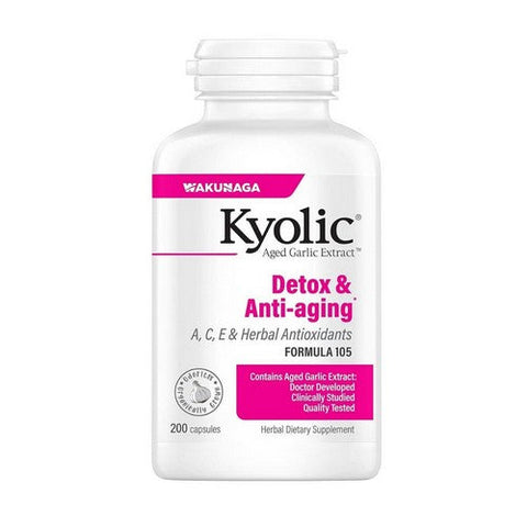 Kyolic, A.G.E Antioxidant Formula 105, WITH VITAMIN A & E SELENIUM, 200 CAP Kyolic
