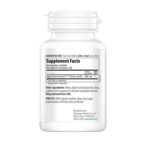 Kyolic, Aged Garlic Extract Cardiovascular Health Original Formula 100, 200 Tabs Kyolic