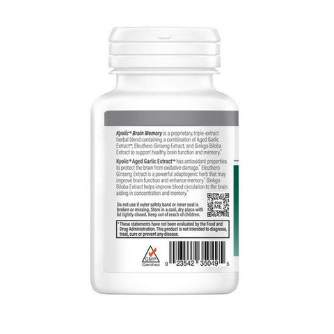Kyolic, Brain Memory Concentration And Recall, 90 Caps Kyolic