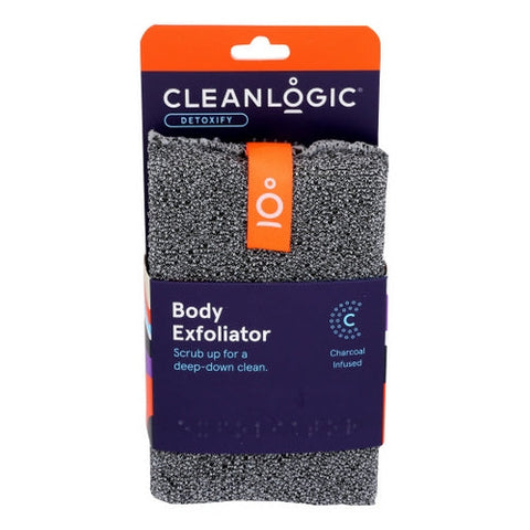 Cleanlogic, Body Scrubber Charcoal, 1 Count Cleanlogic