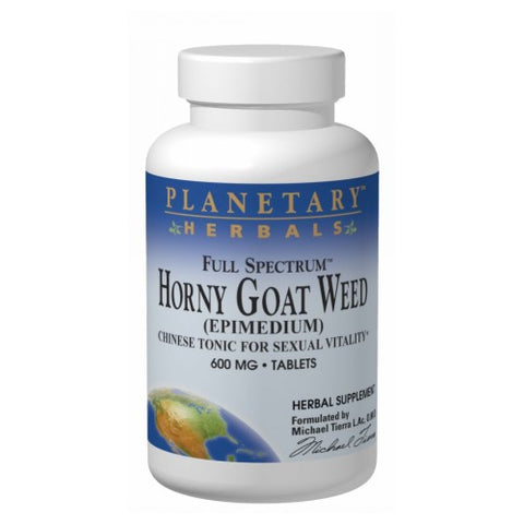 Planetary Herbals, Full Spectrum Horny Goat Weed, 600 Mg, 90 Tabs Planetary Herbals