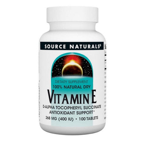 Source Naturals, Vitamin E Succinate, 400 IU, 100 Tabs Source Naturals
