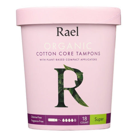 Rael, Organic Cotton Core Small Tampons, 18 Count Rael