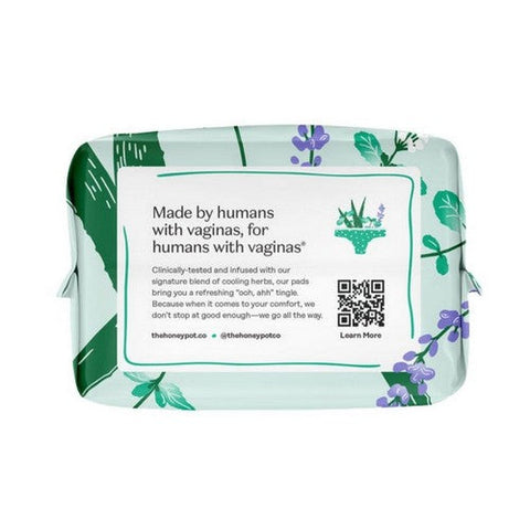 The Honey Pot, Organic Cotton Cover Cooling Herbal Infusion Super Pads, 16 Count The Honey Pot