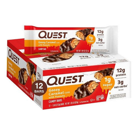 Quest Nutrition, Quest Bar Gooey Caramel with Peanut, 12 Count Quest Nutrition