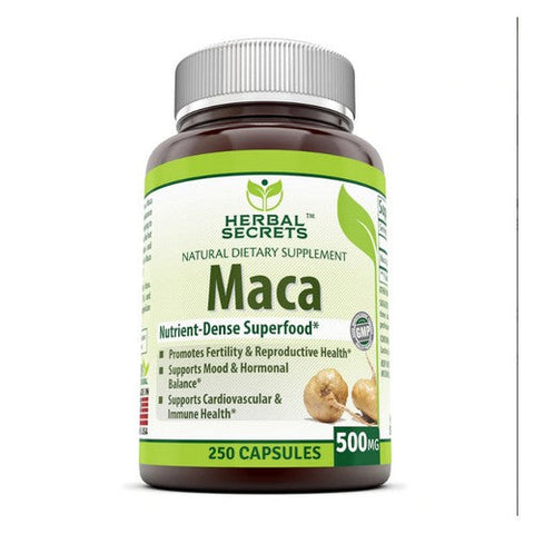 Herbal Secrets, Herbal Secrets Organic Maca, 500 mg, 250 VegCaps Herbal Secrets