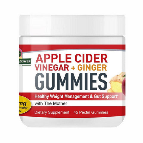 Nature's Answer, Apple Cider Vinegar + Ginger Gummies, 45 Count Nature's Answer