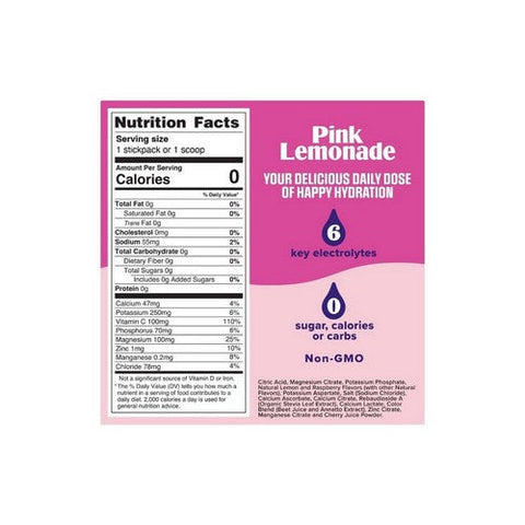 Ultima Replenisher, Pink Lemonade Electrolyte Drink Mix, 3.2 Oz Ultima Replenisher