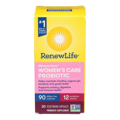 Renew Life, Women'S Complete Ultimate Flora Probiotic, 90 Billion CFU, 30 Capsules Renew Life