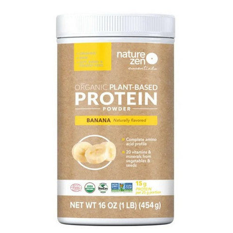 Nature Zen, Organic Plant Protein Banana, 16 Oz Nature Zen