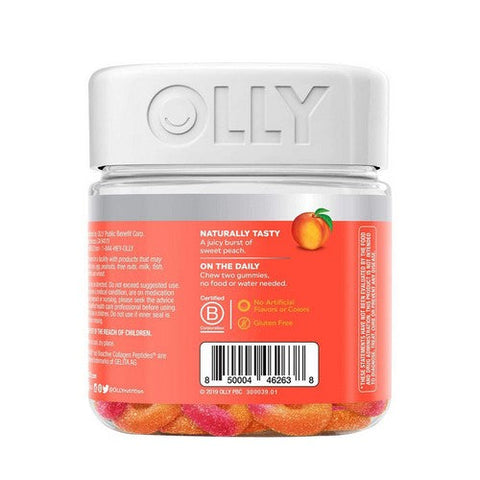 Olly, Collagen Gummy Rings Peach Bellini, 30 Gummies Olly