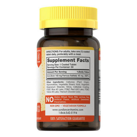 Sundance, Iron Coated Slow Release, 45 Mg, 50 Tabs Sundance