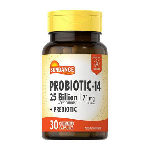 Sundance, Probiotic-14 Active Cultures Prebiotic Vegetarian, 71 Mg, 30 Caps Sundance