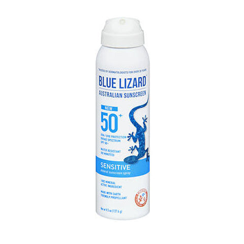 Blue Lizard, Blue Lizard Sunscree Sensitive SPF 50 Spray, 4.5 Oz Blue Lizard