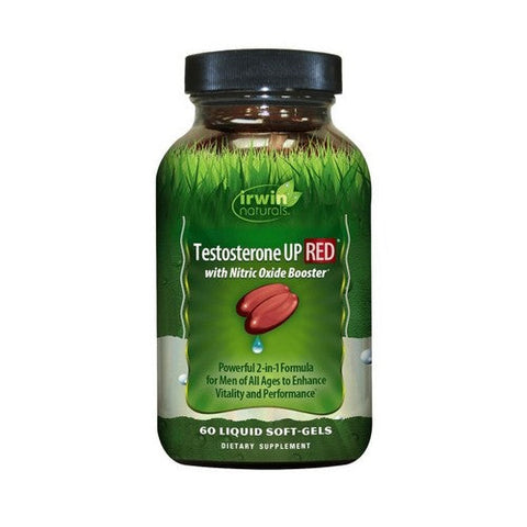 Irwin Naturals, Testosterone Up Red With Nitric Oxide Booster, 60 Liquid Softgels Irwin Naturals
