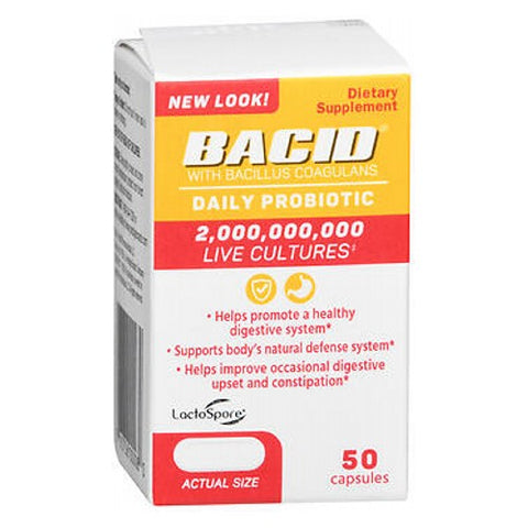 Bacid, Daily Probiotic, 50 Capsules Bacid