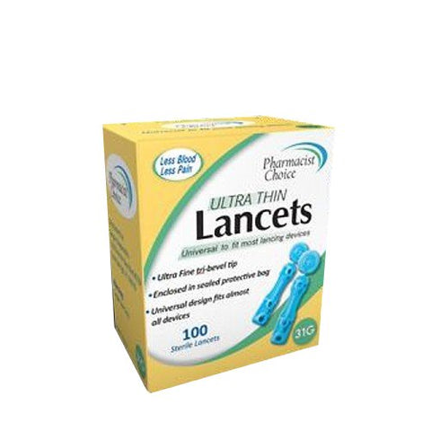 Simple Diagnostics, Ultra Thin  Lancets Sterile 31G, 100 Count Simple Diagnostics