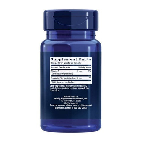 Life Extension, Essential Youth L-Ergothioneine, 5 mg, 30 Vegetarian Capsules Life Extension