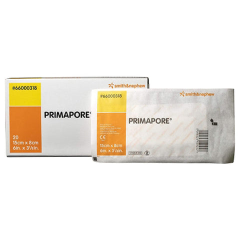 Smith & Nephew, Primapore White Adhesive Dressing 3 x 6 inch, Box Of 20 Smith & Nephew