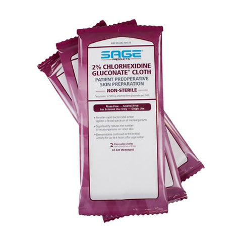 Sage, Surgical Scrub Wipe, Box Of 24 Sage