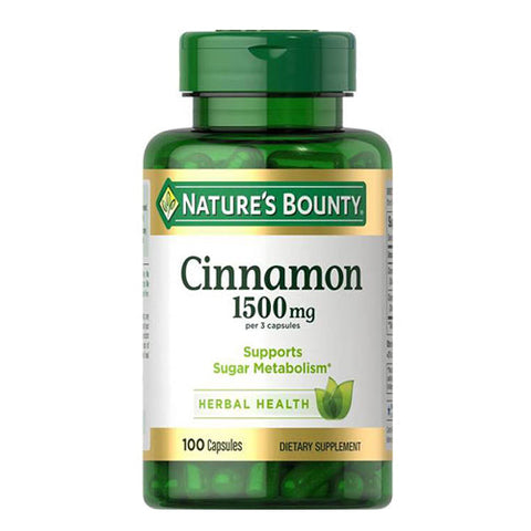 Nature's Bounty, Cinnamon Capsules, 1500 mg, 100 Count Nature's Bounty