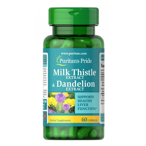 Puritan's Pride, Milk Thistle & Dandelion Extract, 60 Capsules Puritan's Pride