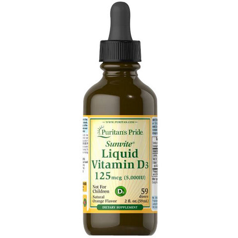 Puritan's Pride, Liquid Vitamin D3 5000 IU, 2 Oz Puritan's Pride