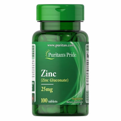 Puritan's Pride, Zinc, 25 mg, 100 Tablets Puritan's Pride