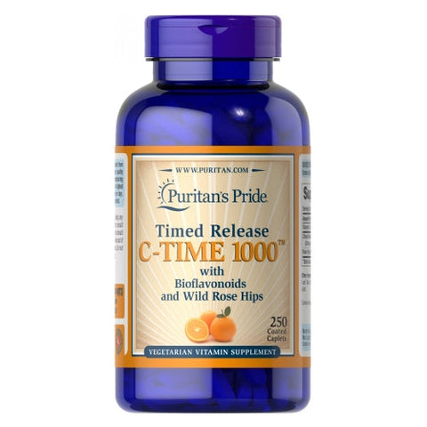 Puritan's Pride, Vitamin C-1000 mg with Rose Hips Timed Release, 250 Caplets Puritan's Pride