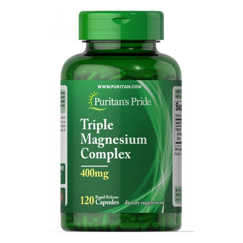Puritan's Pride, Triple Magnesium Complex 400 mg, 400 mg, 120 Capsules Puritan's Pride