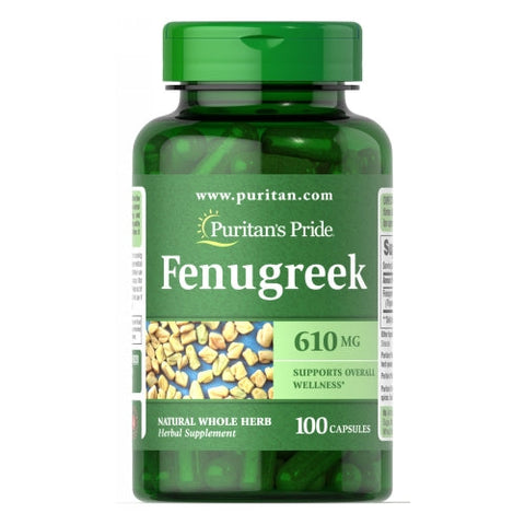 Puritan's Pride, Fenugreek, 610 mg, 100 Capsules Puritan's Pride