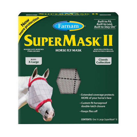 SuperMask II Fly Mask without EarsX-Large 1 Count by Farnam