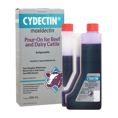 Cydectin Cattle Pour-On Dewormer 500 Ml by Elanco