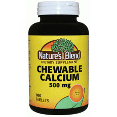Nature's Blend, Calcium Chewable Bavarian Cream, 500 mg, 100 Tabs Nature's Blend