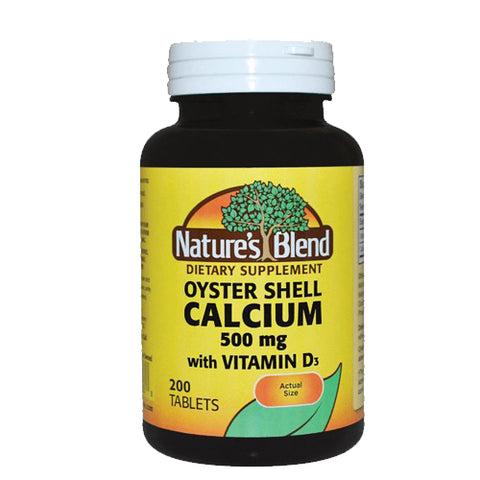 Calcium Oyster Shell With Vitamin D3 200 Tabs by Nature's Blend