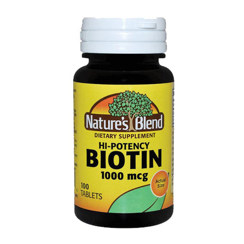 Nature's Blend, Biotin, 1000 mcg, 100 Tabs Nature's Blend