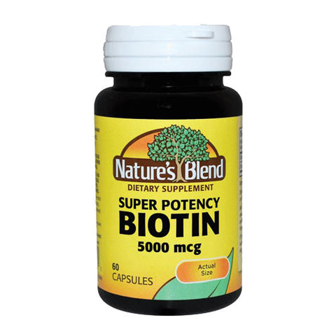 Nature's Blend, Biotin, 5000 mcg, 60 Caps Nature's Blend